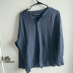 Faherty Men's Navy Long Sleeve Henley